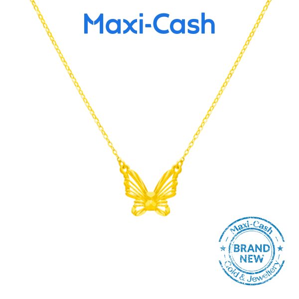 Wings of Grace Butterly Necklace in 999 Gold