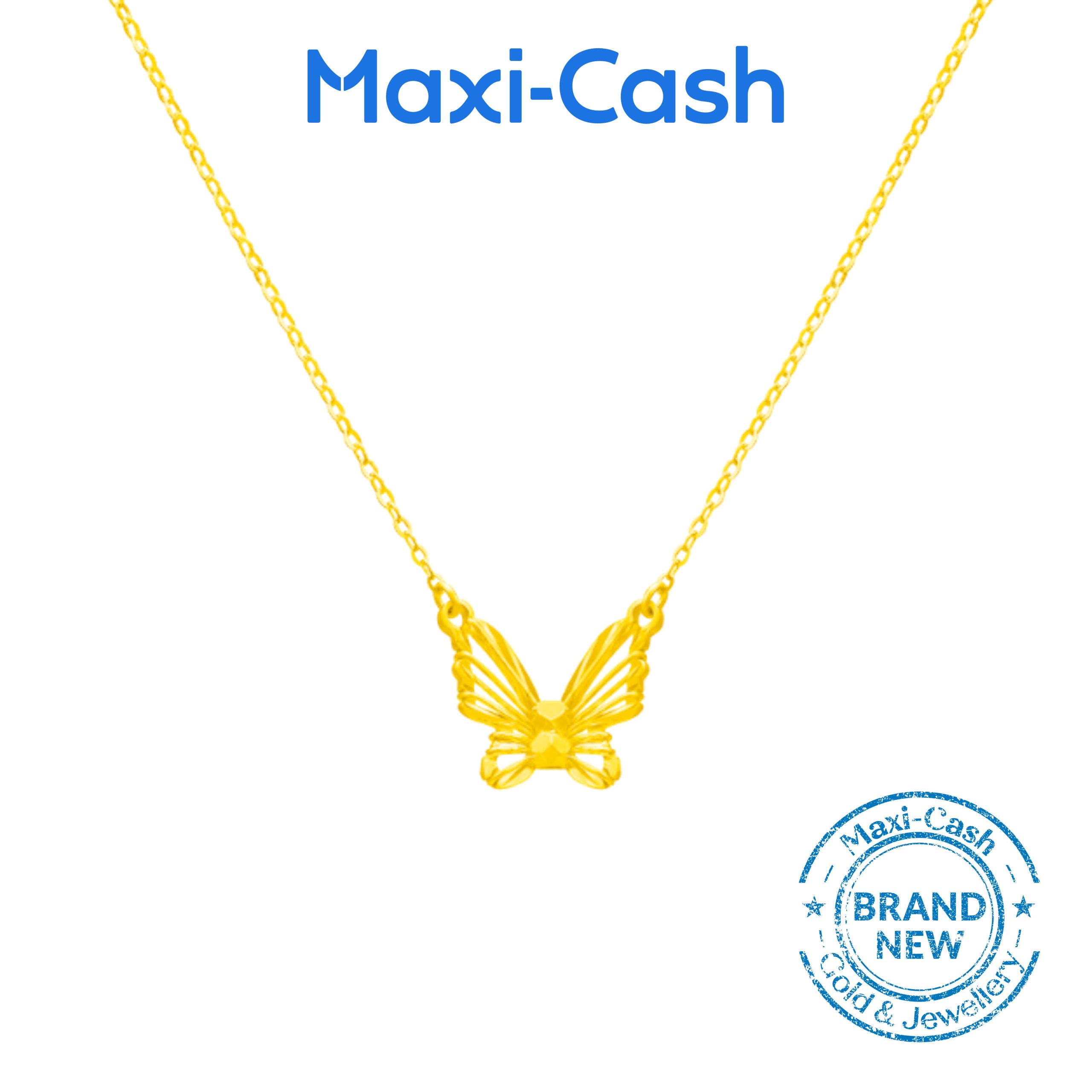 Wings of Grace Butterly Necklace in 999 Gold