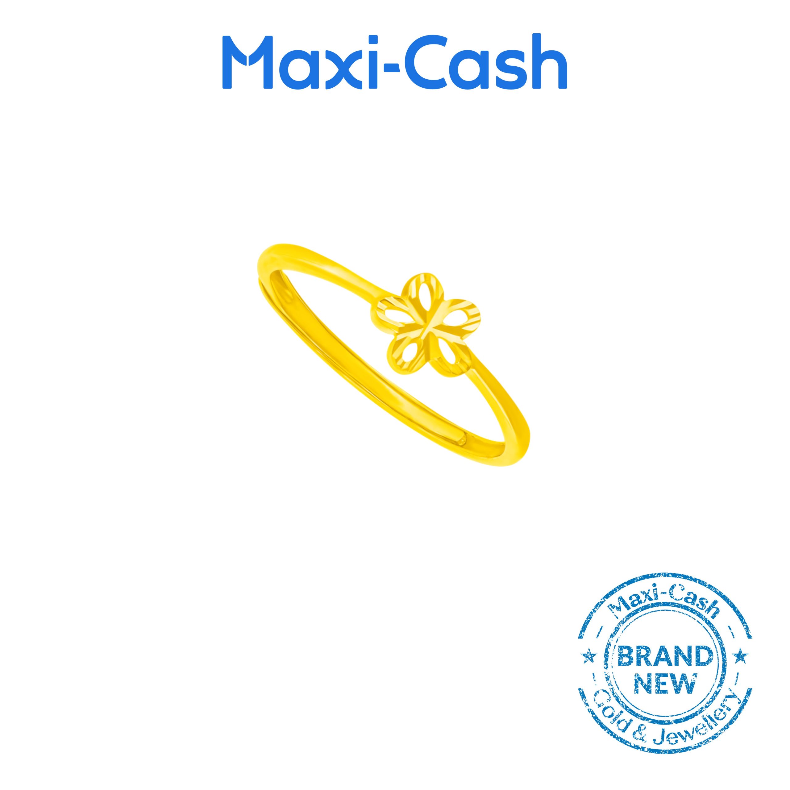 Radiant Daisy Flower Ring in 999 Gold