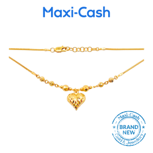 Heart Shape Necklace in 916 Gold