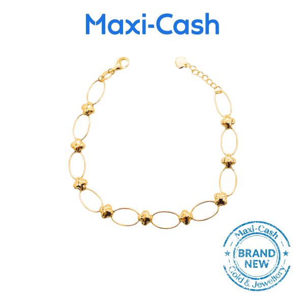 Clover Link Bracelet in 916 Gold