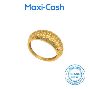 Ripple Ring in 916 Gold