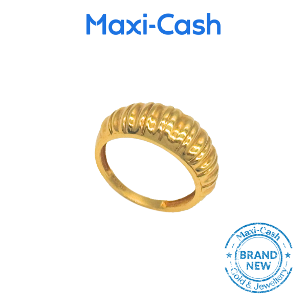 Ripple Ring in 916 Gold