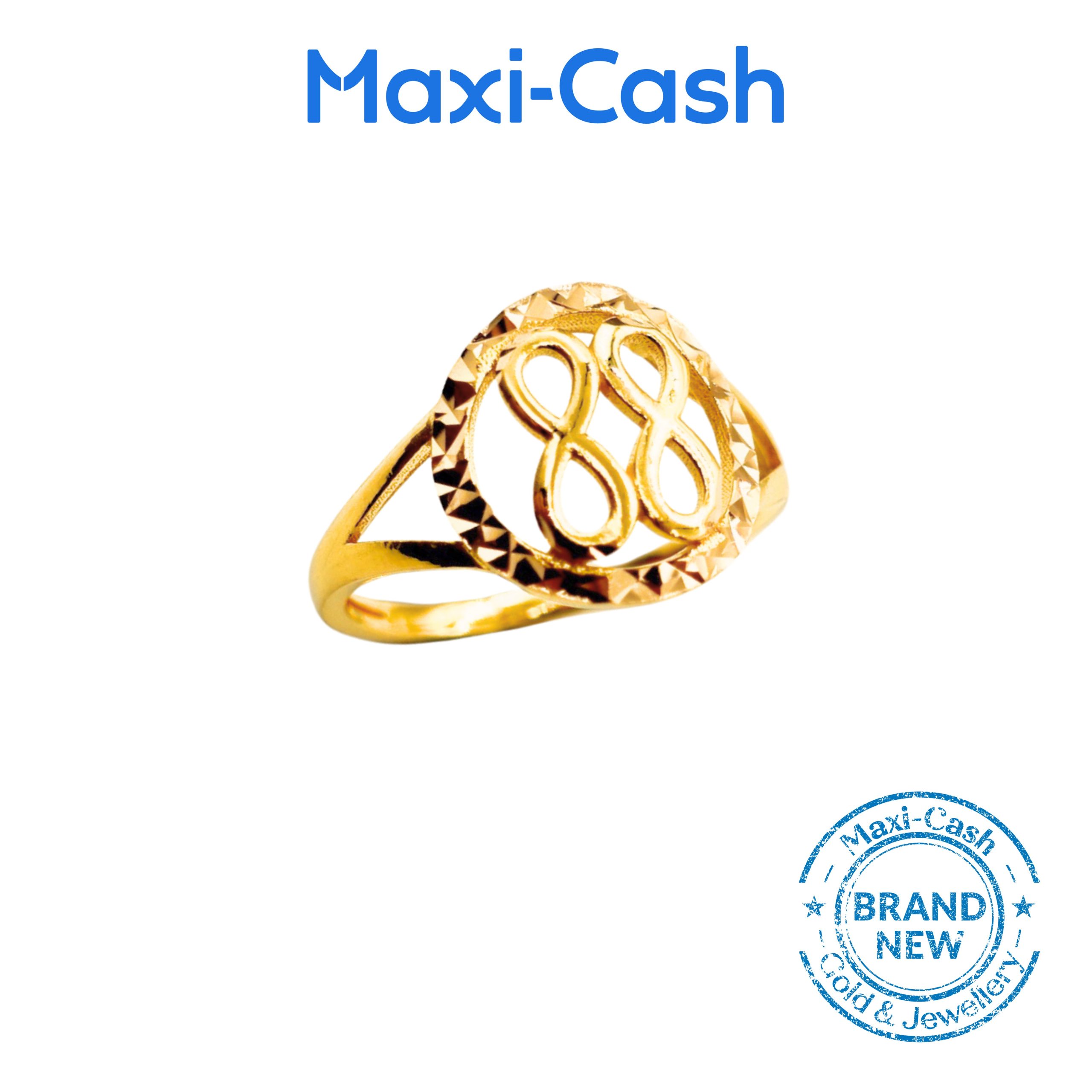 Double Infinity Ring in 916 Gold