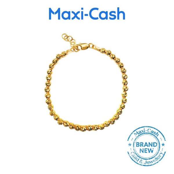Facetted Bead Bracelet in 916 Gold