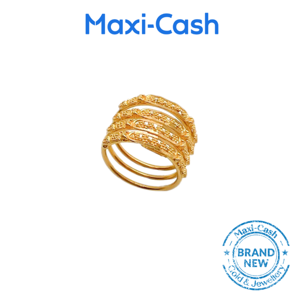 Suvarna Stacked Ring in 916 Gold