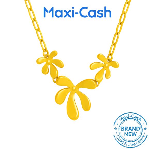 Springleaf Necklace in 916 Gold