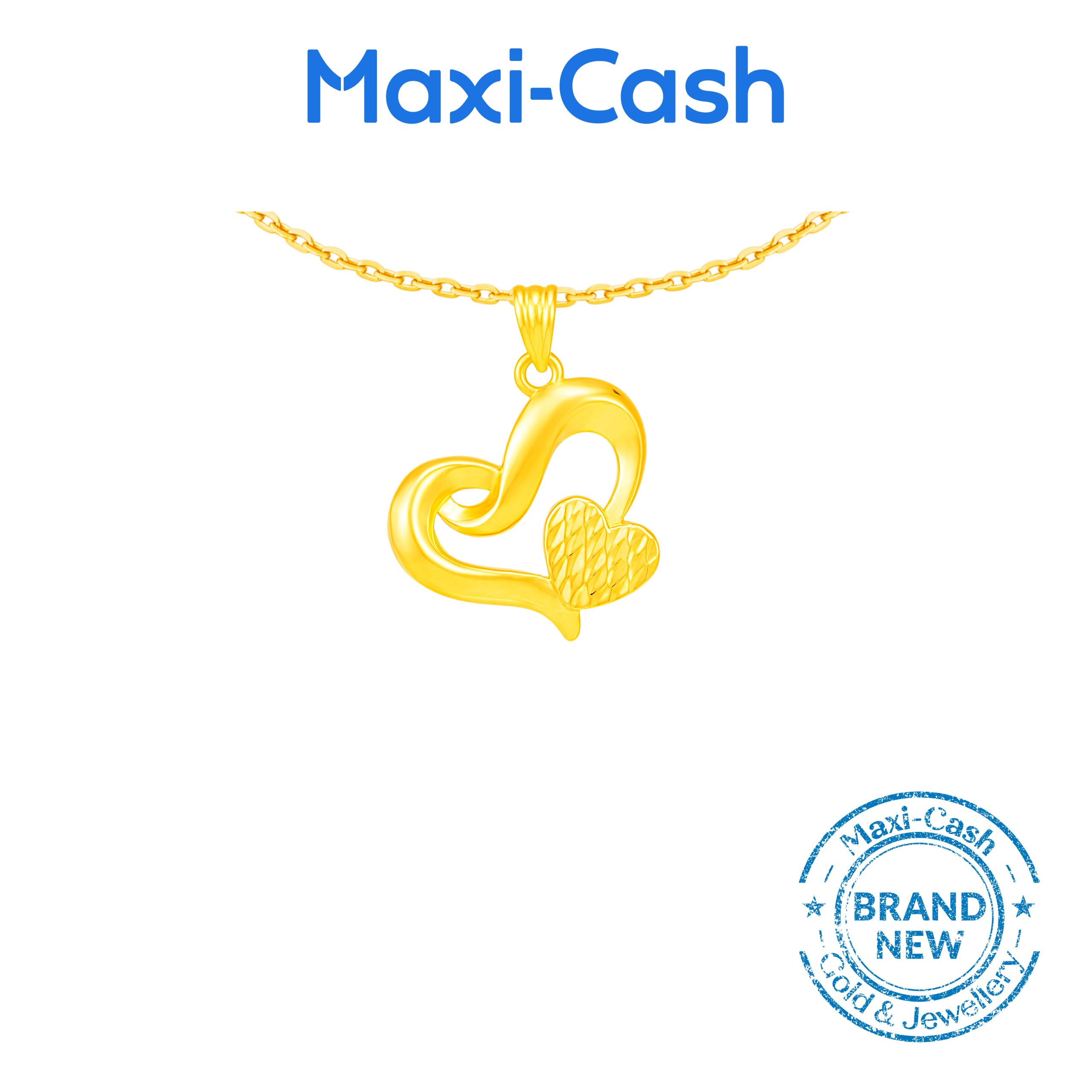 Heart in Heart Pendant in 916 Gold