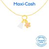 Enchanted Sakura Bellflower Nephrite Pendant in 999 Gold