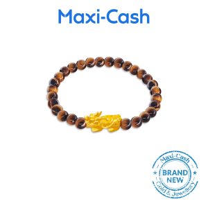Golden Prosperity Pixiu Bracelet in 999 Gold (Brown)