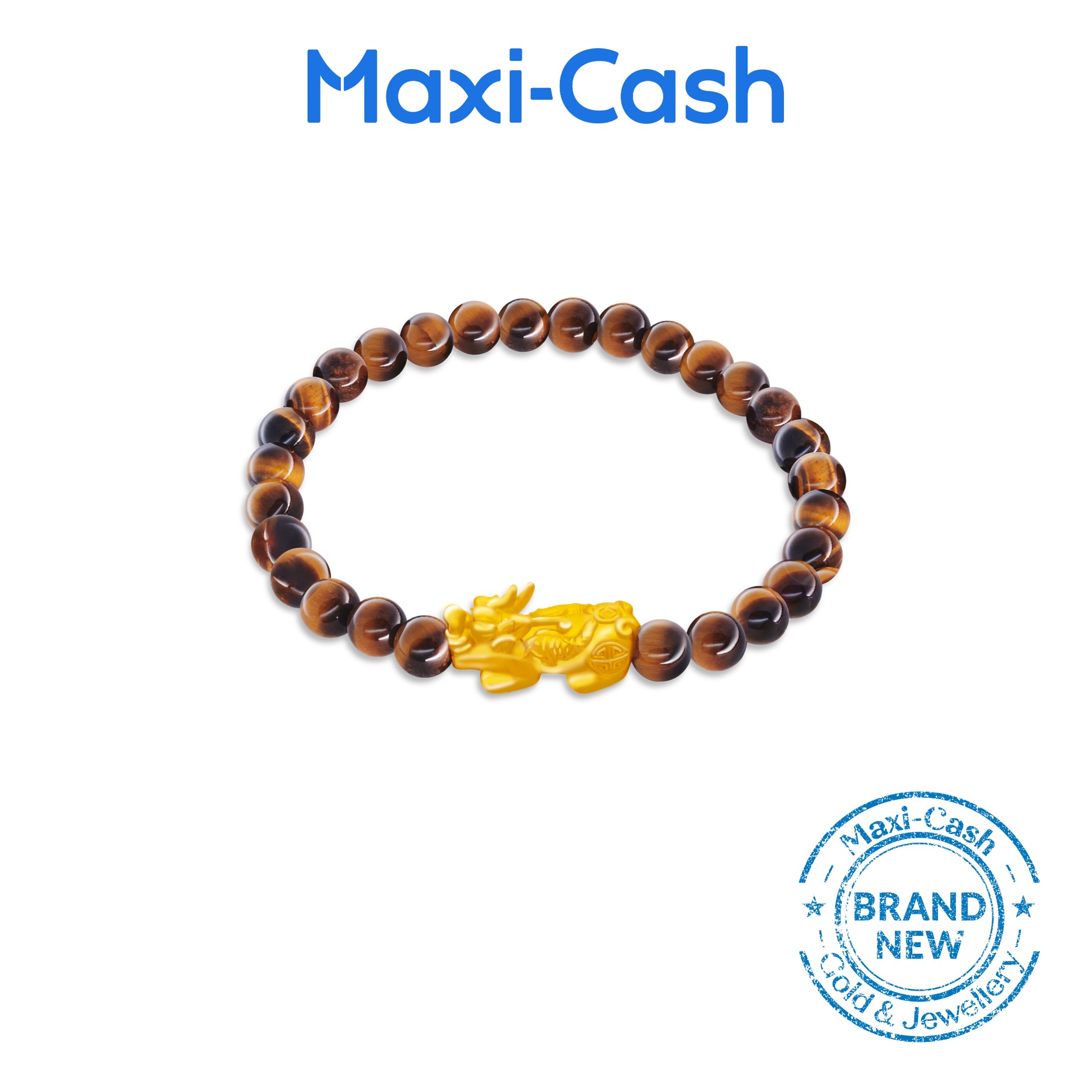 Golden Prosperity Pixiu Bracelet in 999 Gold (Brown)