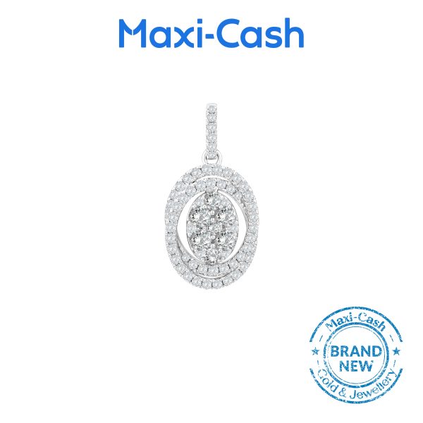Shimmering Elegance Pendant in 18K White Gold - Image 2