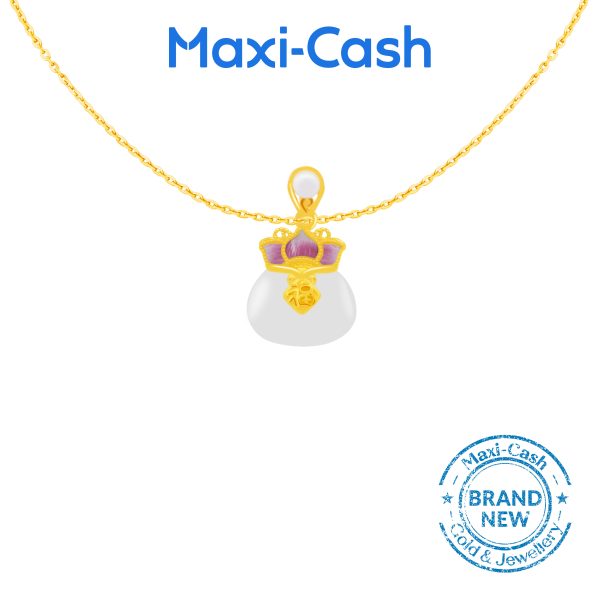 Golden Fortune Nephrite Pendant in 999 Gold