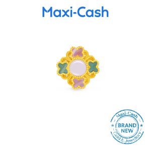 Butterfly Nephrite Fantasi Charm in 999 Gold