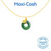 Blossom Ruyi Knot Nephrite Pendant in 999 Gold
