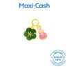 Pink Gourd (Hulu) Cherry Blossom Nephrite Pendant in 999 Gold - Image 2