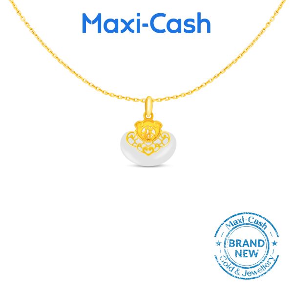 Prosperity Ingot Nephrite Pendant in 999 Gold