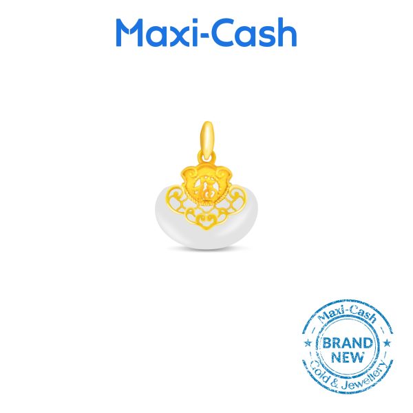 Prosperity Ingot Nephrite Pendant in 999 Gold - Image 2