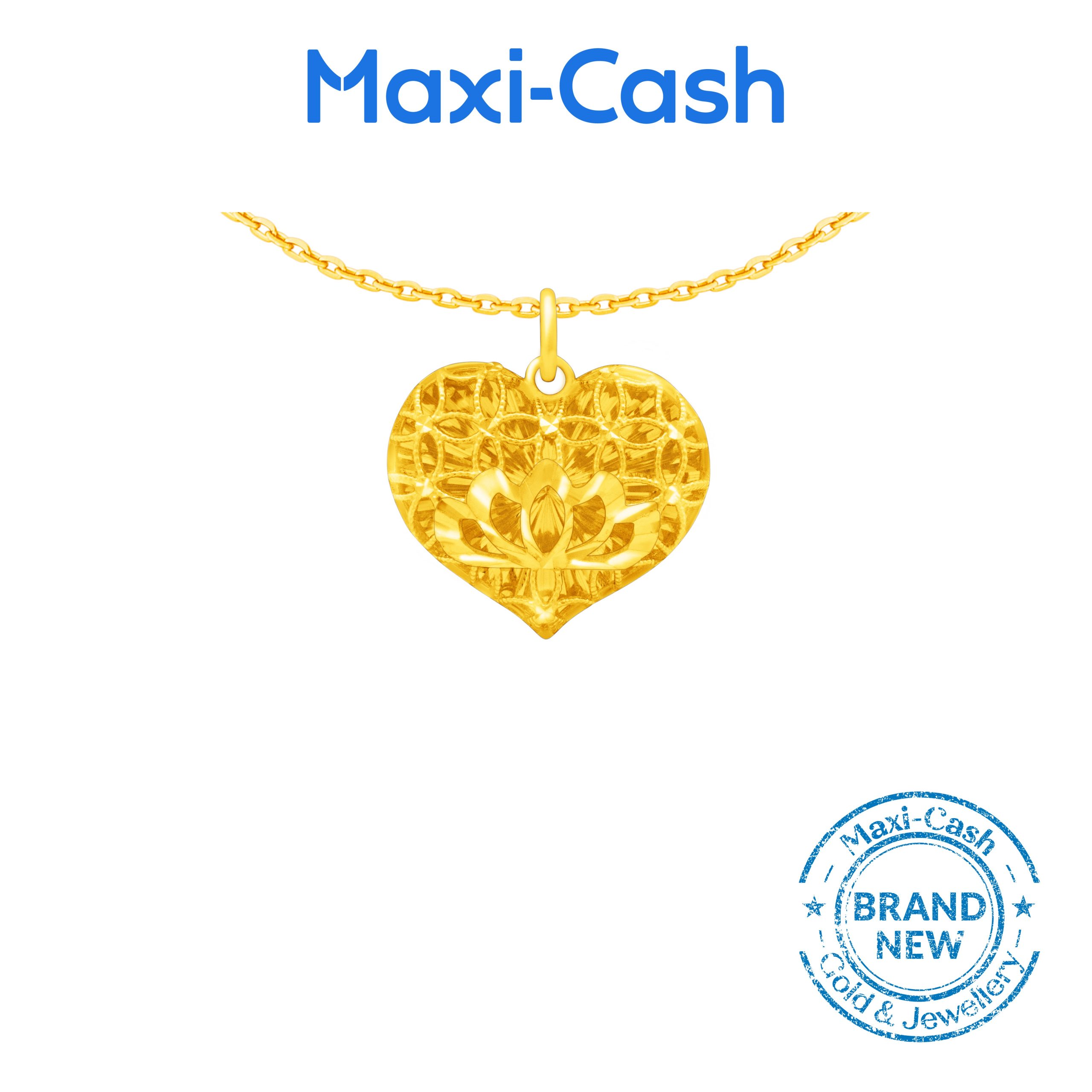Lattice Heart Pendant in 999 Gold