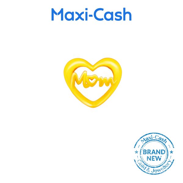 Mom always in my heart Fantasi Charm in 916 Gold