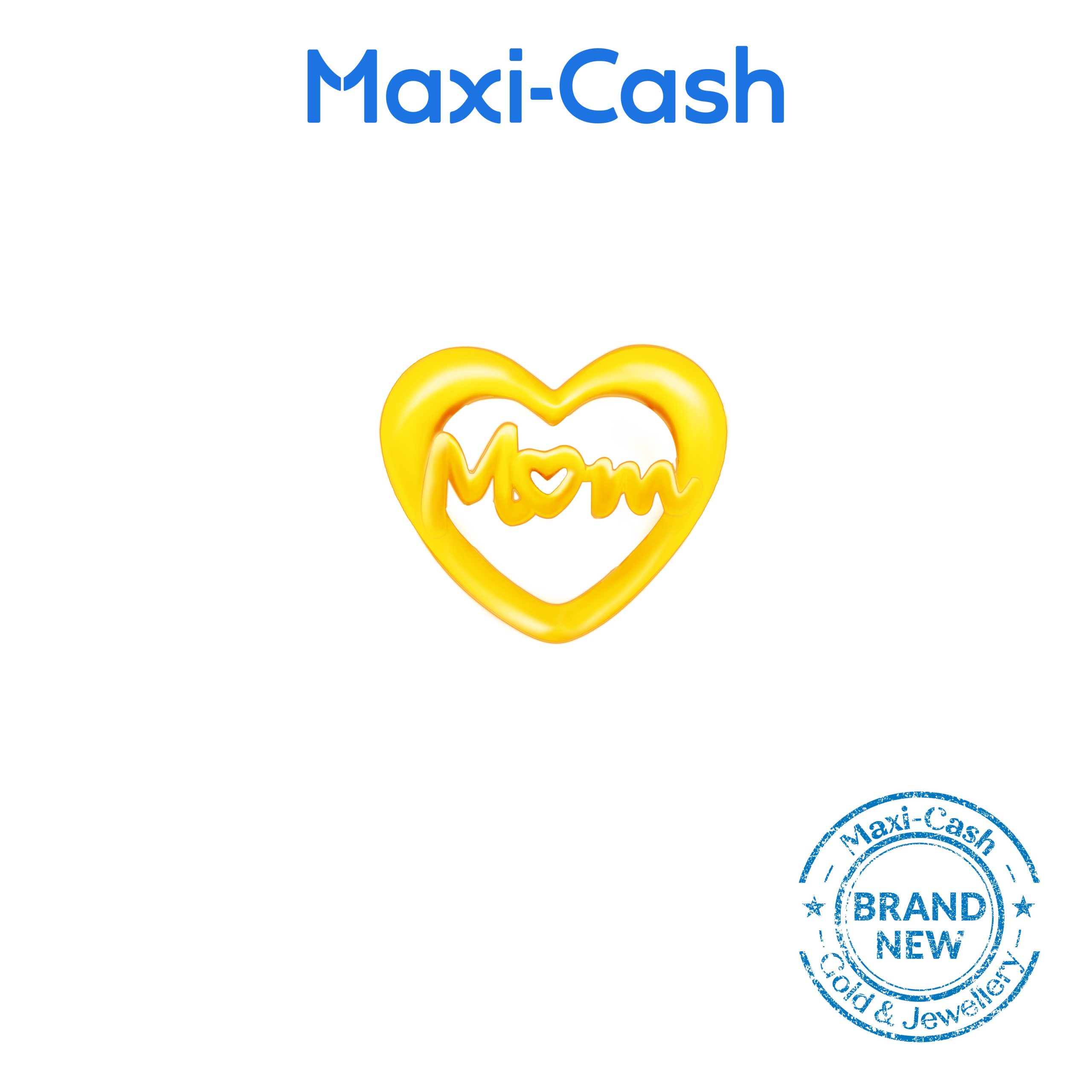 Mom always in my heart Fantasi Charm in 916 Gold