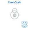 Diamond Halo Diamond Dancing Pendant in 18K White Gold - Image 2