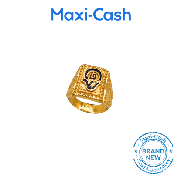 Sanskrit Symbol Ring in 916 Gold