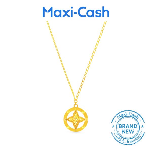 Stellar Embrace Necklace in 916 Gold