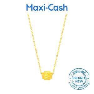 Lattice Barrel (Xiao Man Yao) Necklace in 916 Gold
