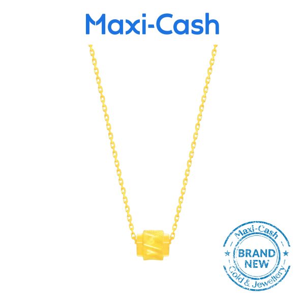 Lattice Barrel (Xiao Man Yao) Necklace in 916 Gold
