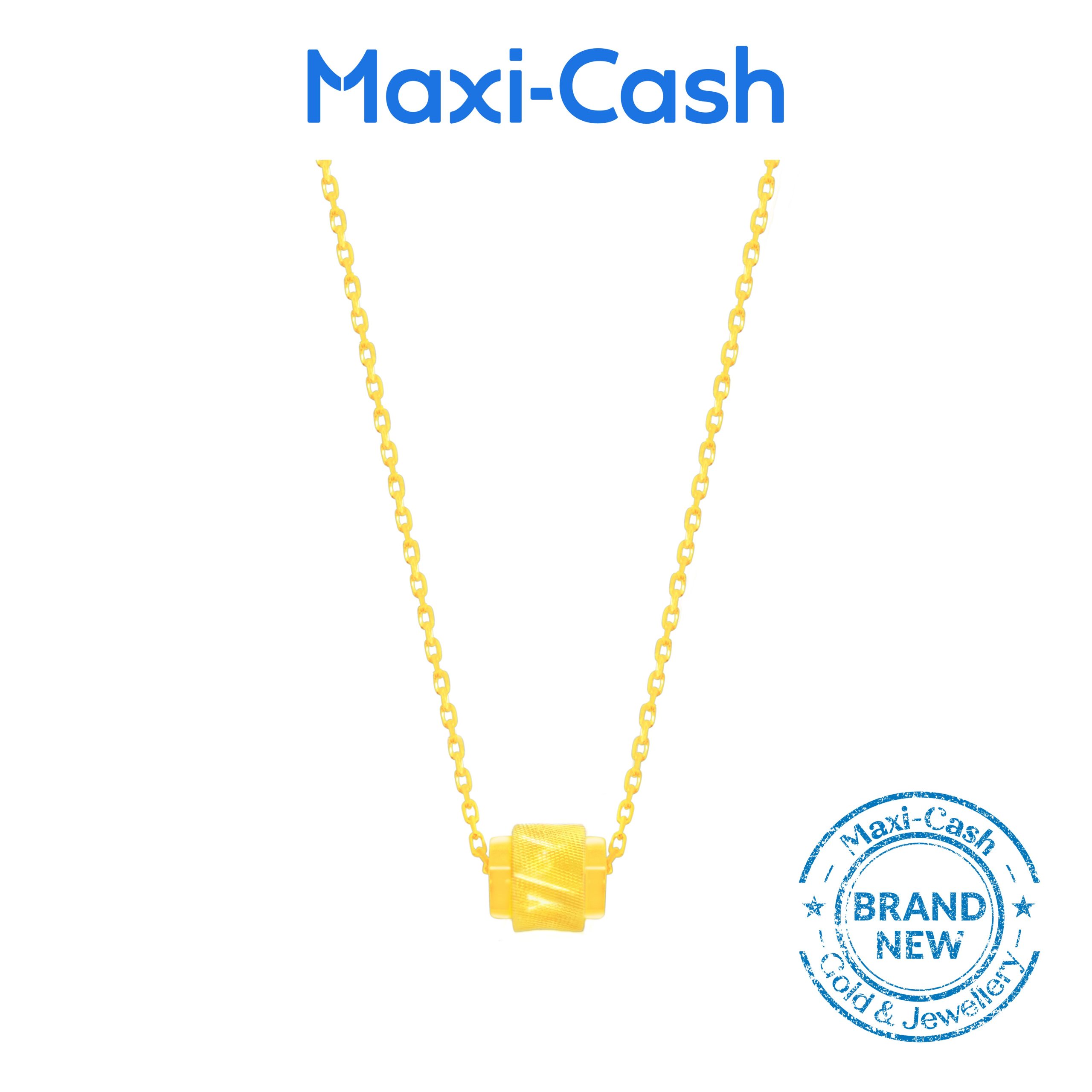 Lattice Barrel (Xiao Man Yao) Necklace in 916 Gold