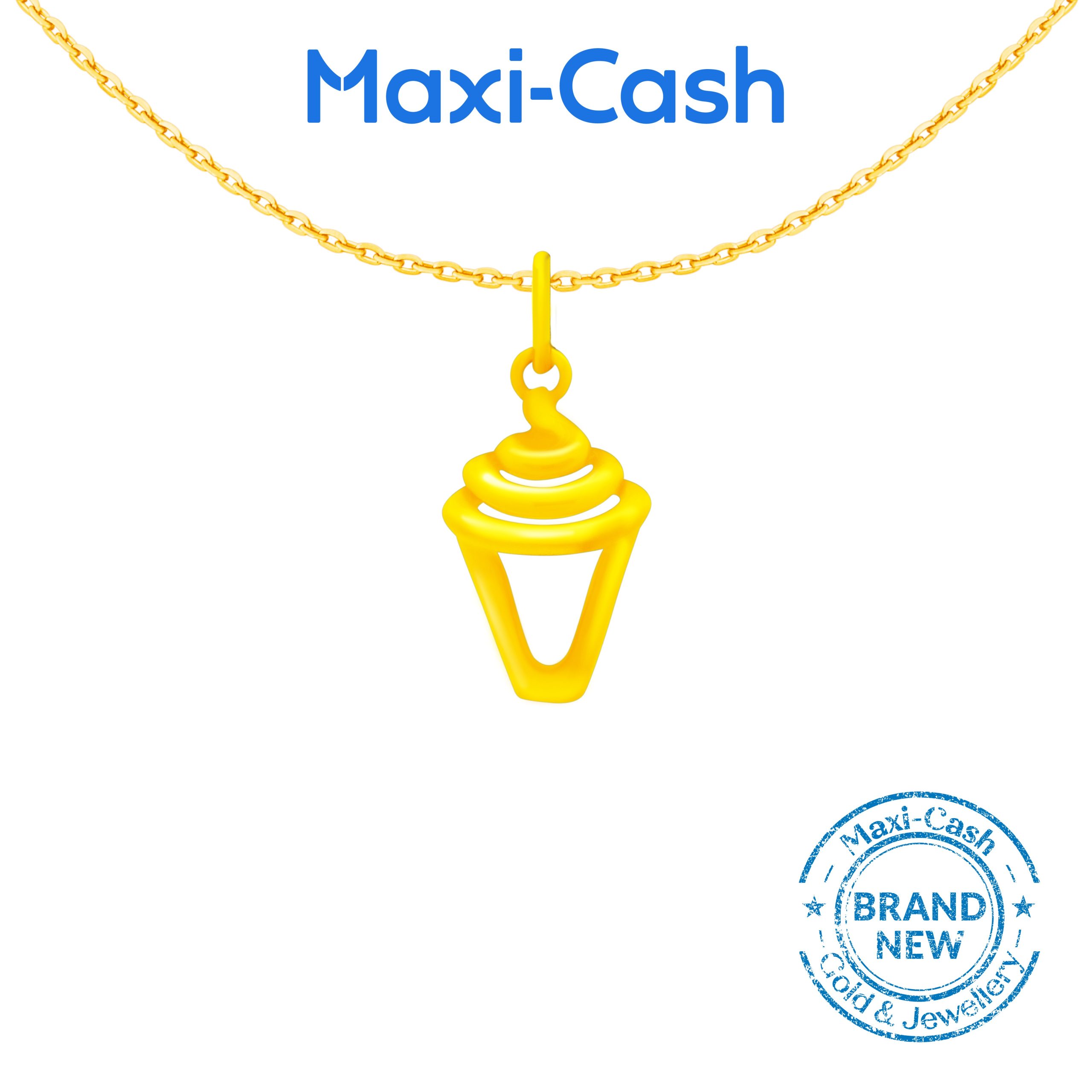 Dreamy Ice Cream Pendant in 916 Gold