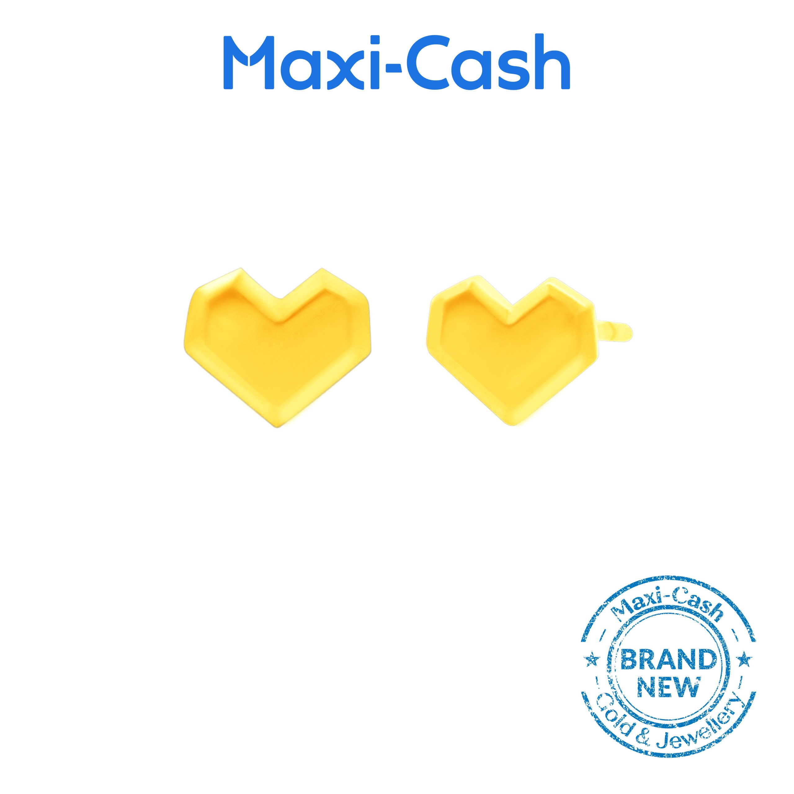 Grace Heart Earrings in 916 Gold