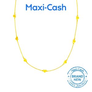 Grace Heart Necklace in 916 Gold