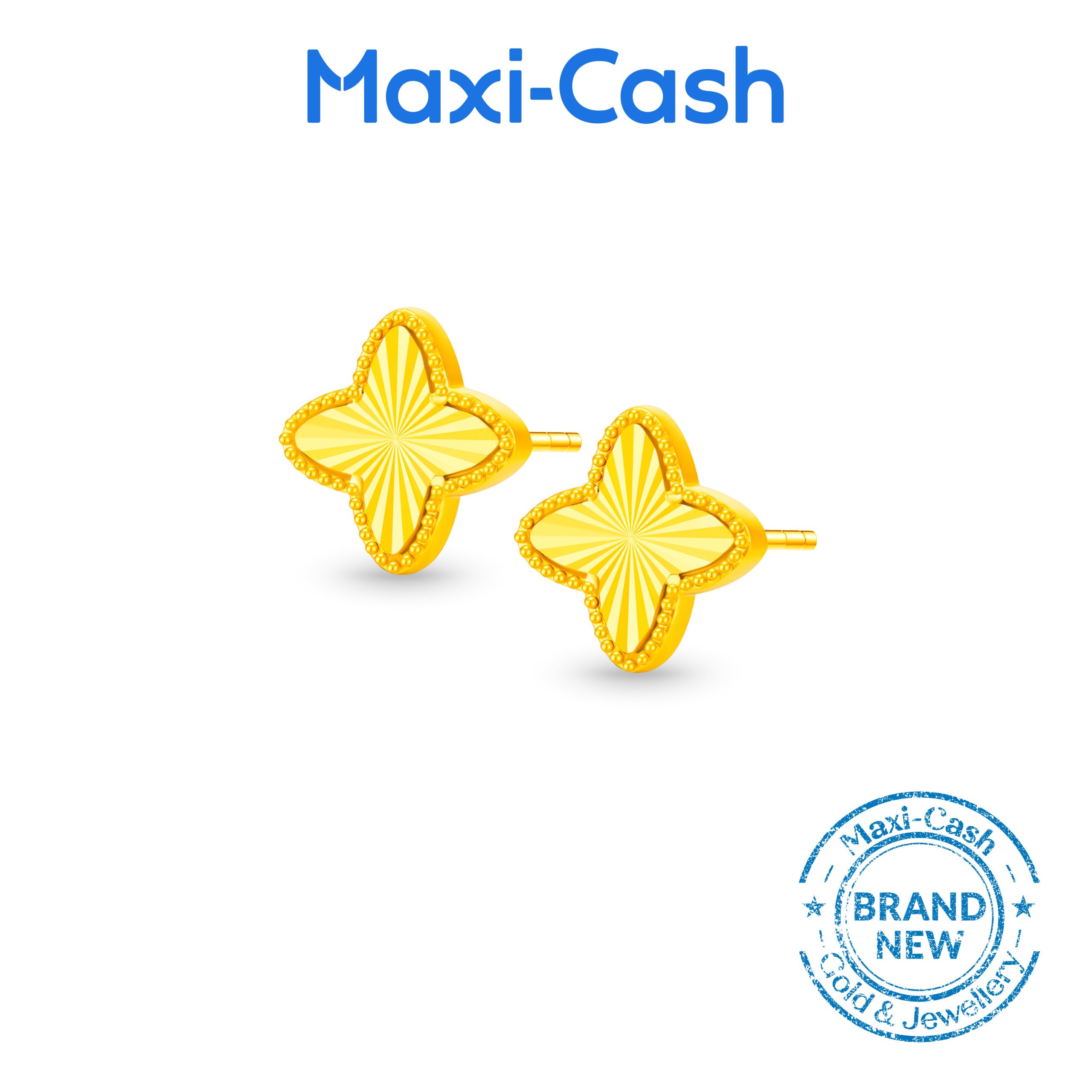 Lustre Bloom Earrings in 916 Gold
