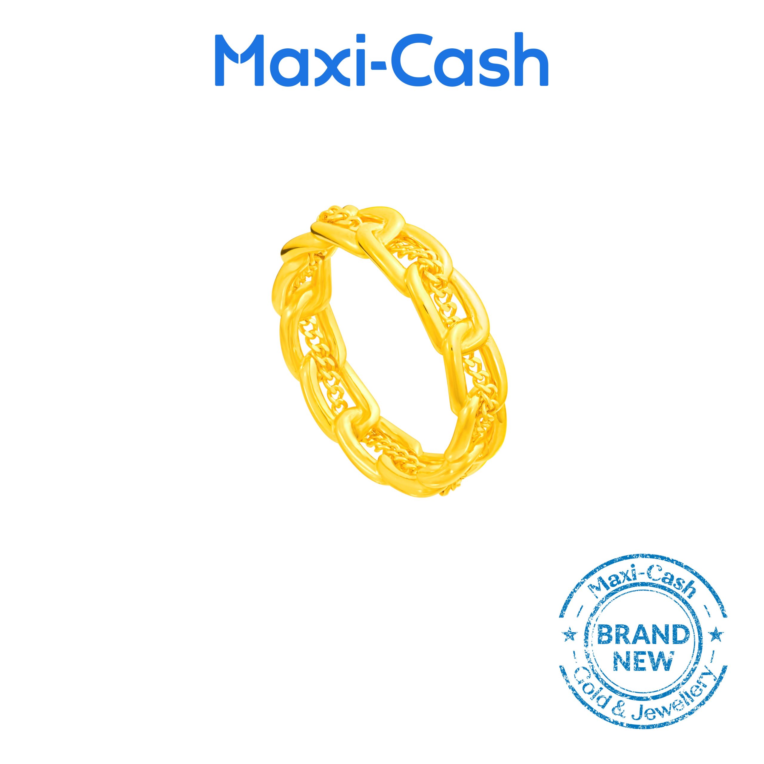 Radiant Twirl Ring in 916 Gold
