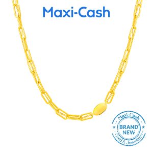 Radiant Twirl Necklace in 916 Gold