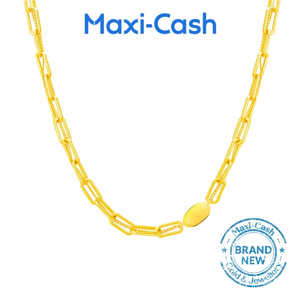Radiant Twirl Necklace in 916 Gold
