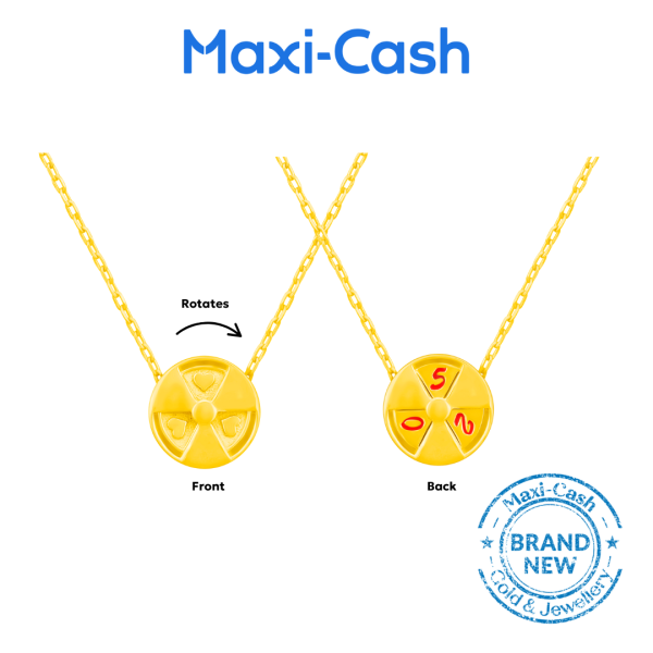 520, I Love You Necklace in 916 Gold