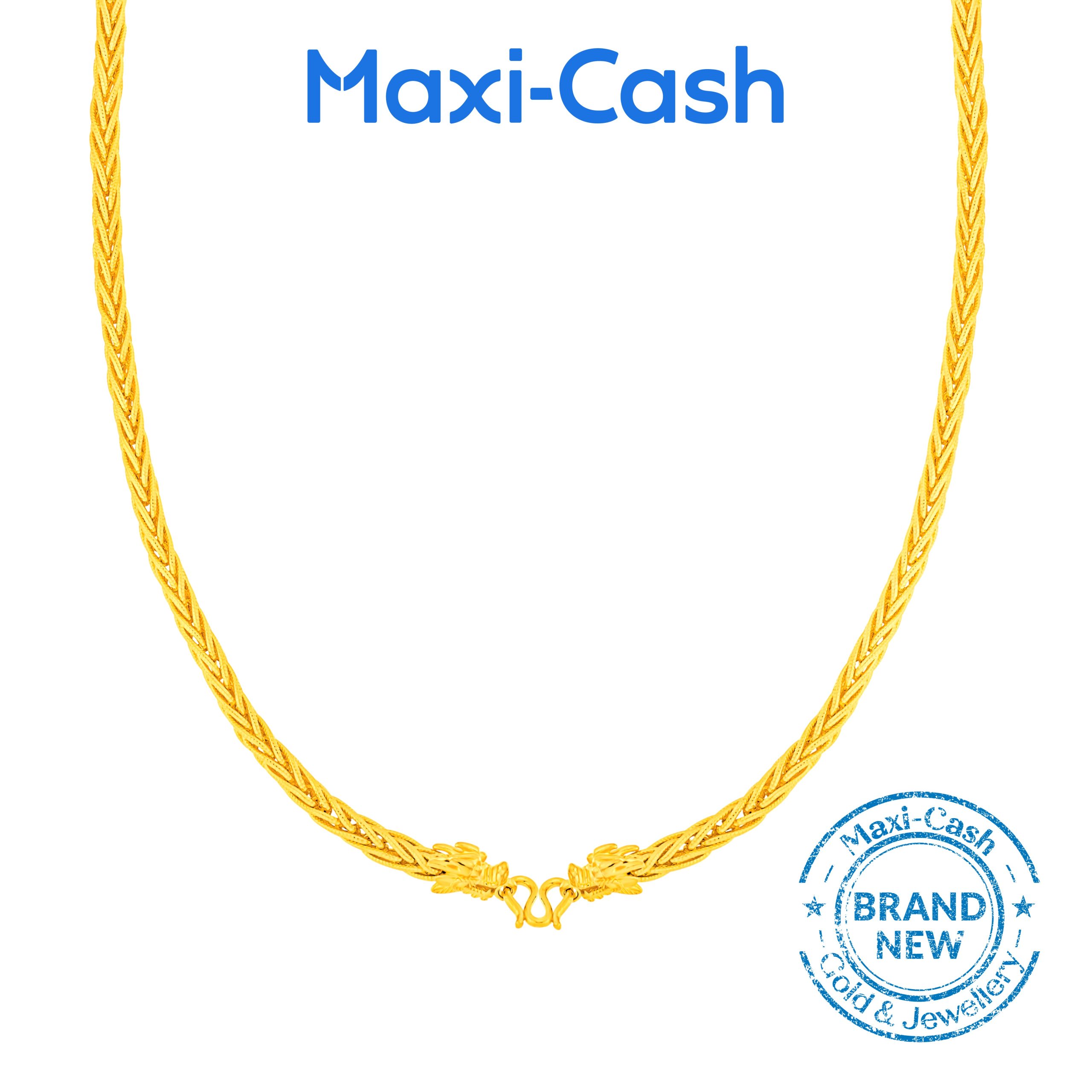 Majestic Dragon Necklace in 999 Gold