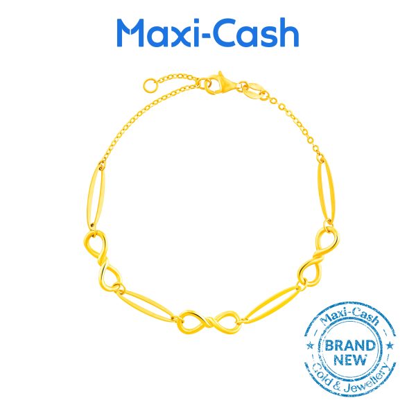 Infinity Knots Bracelet in 916 Gold