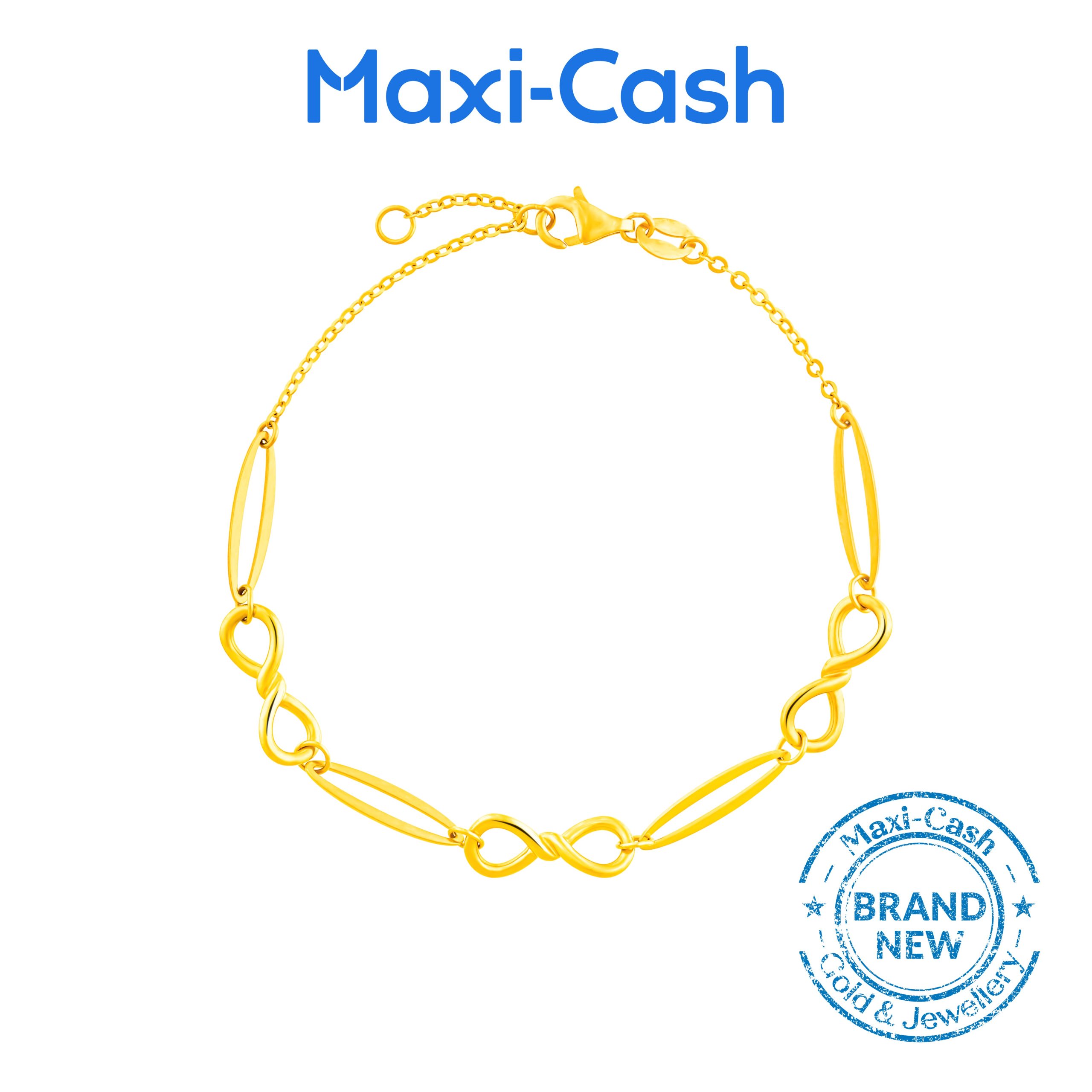 Infinity Knots Bracelet in 916 Gold
