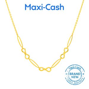 Infinity Knots Necklace in 916 Gold