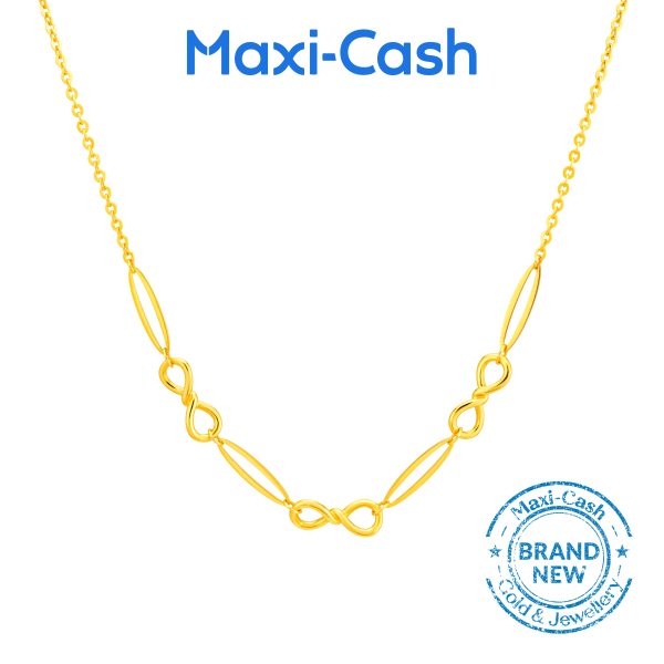Infinity Knots Necklace in 916 Gold