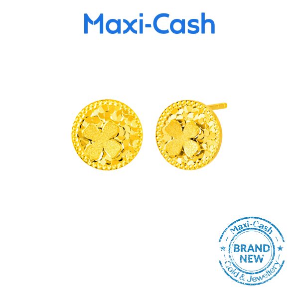Radiant Bloom Earrings in 999 Gold