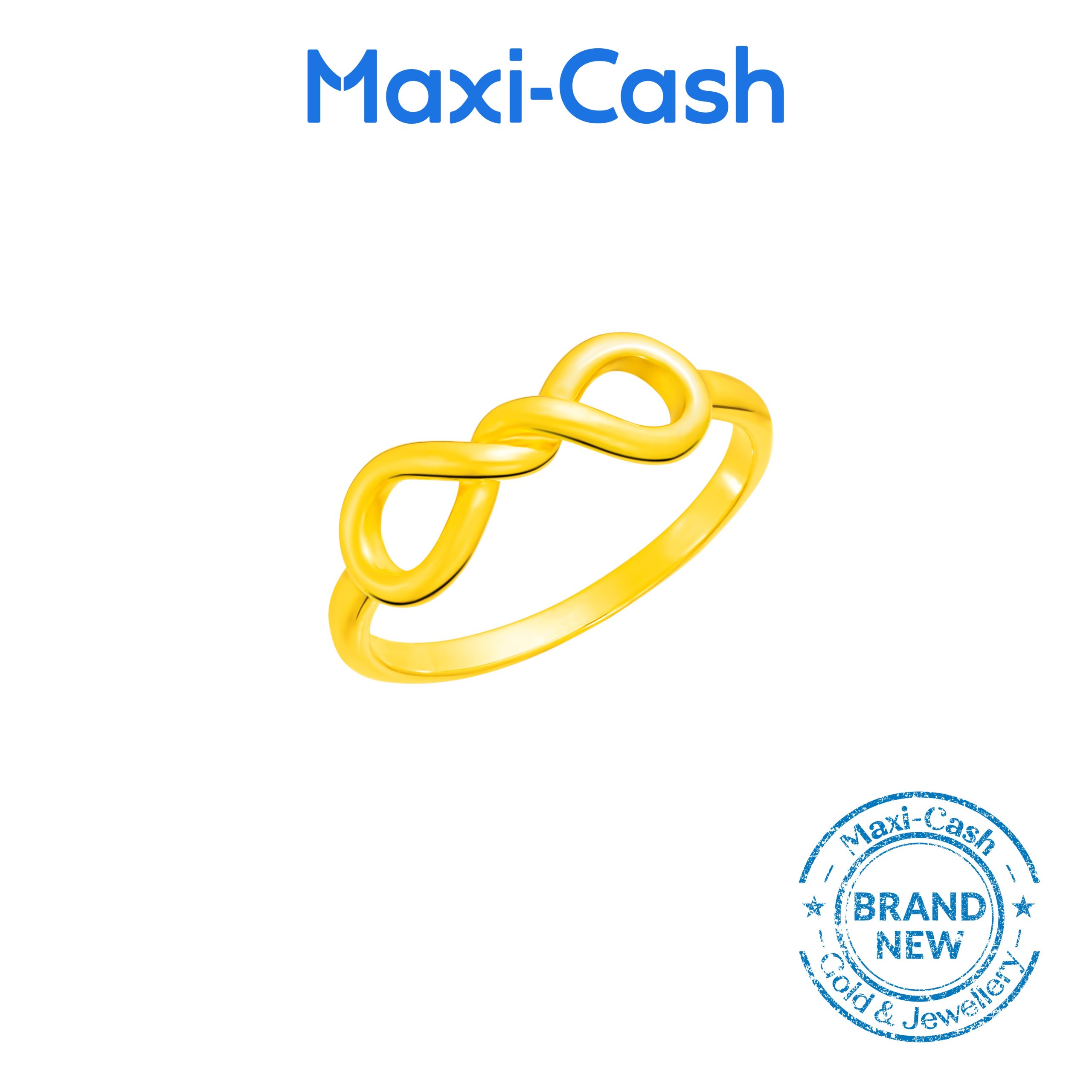 Infinity Knots Ring in 916 Gold