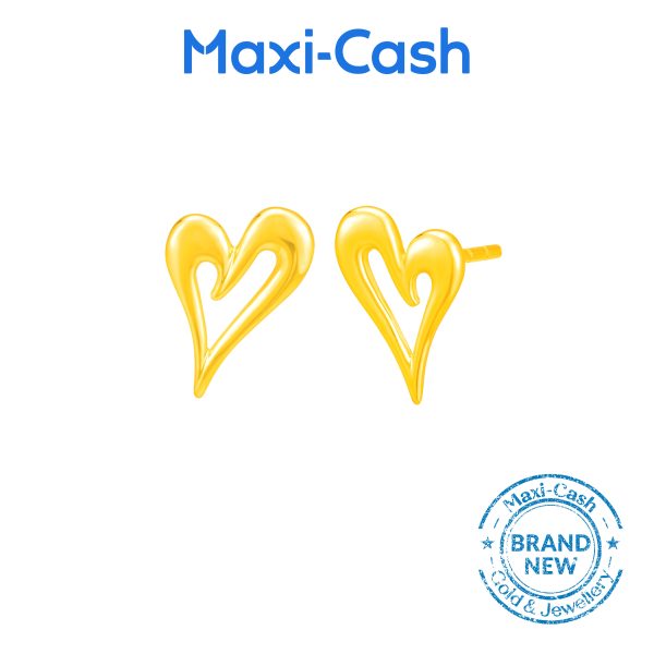 Blissful Heart Earrings in 916 Gold