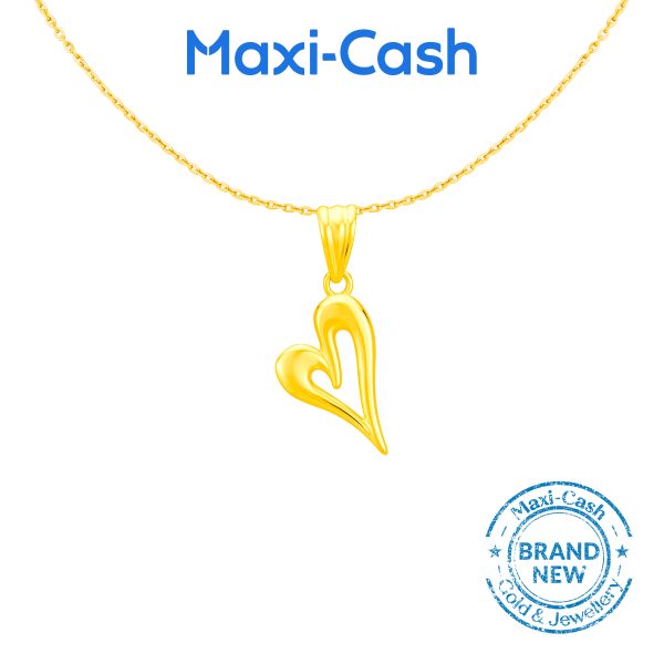 Blissful Heart Pendant in 916 Gold 