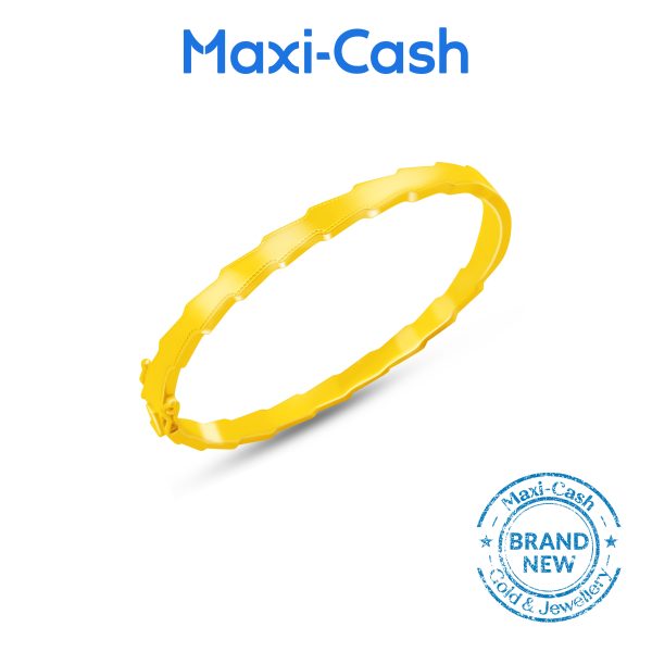 Modern Glow Bangle in 916 Gold