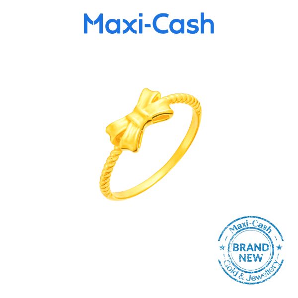 Golden Bow Ring in 916 Gold